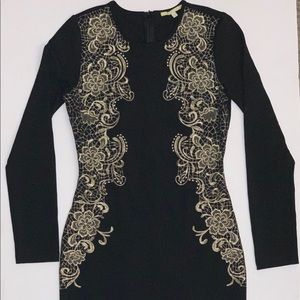 Black & Gold Gianni Bini Cocktail Dress ~ Size S
